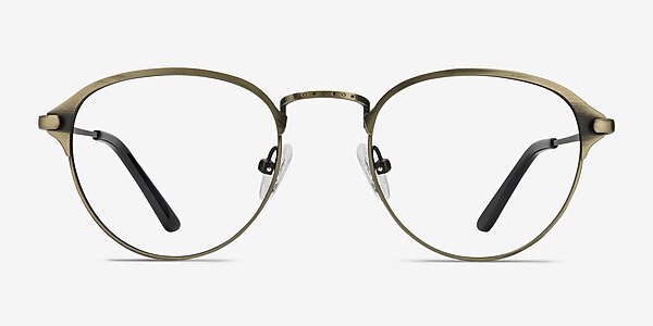 Wrap Bronze Métal Montures de lunettes de vue