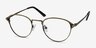Wrap Bronze MetalEyeglass Frames from EyeBuyDirect, Angle View