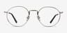 Puzzle Silver MetalEyeglass Frames from EyeBuyDirect, Front View