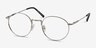 Puzzle Silver MetalEyeglass Frames from EyeBuyDirect, Angle View