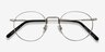 Puzzle Silver MetalEyeglass Frames from EyeBuyDirect, Closed View