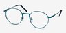 Puzzle Blue MetalEyeglass Frames from EyeBuyDirect, Angle View