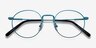 Puzzle Blue MetalEyeglass Frames from EyeBuyDirect, Closed View