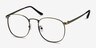 Closer Bronze MetalEyeglass Frames from EyeBuyDirect, Angle View