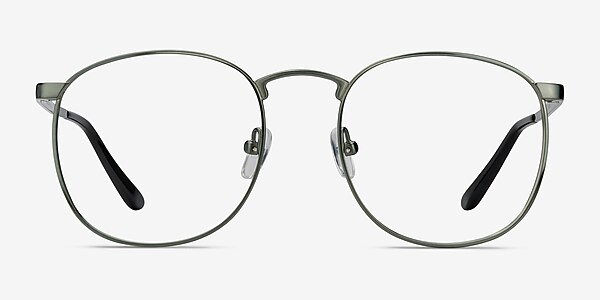 Closer Matte Blue Metal Eyeglass Frames