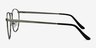 Closer Matte Blue MetalEyeglass Frames from EyeBuyDirect, Side View
