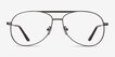 Discover Gunmetal MetalEyeglass Frames from EyeBuyDirect, Front View