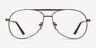 Discover Gunmetal MétalMontures de lunettes de vue d'EyeBuyDirect, Vue de Face