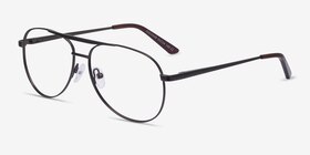 Discover Gunmetal Métal Montures de lunettes de vue d'EyeBuyDirect, Vue d'Angle