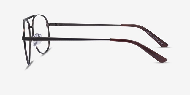 Discover Gunmetal MétalMontures de lunettes de vue d'EyeBuyDirect, Vue de Côté