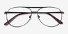 Discover Gunmetal MétalMontures de lunettes de vue d'EyeBuyDirect, Vue Rapprochée