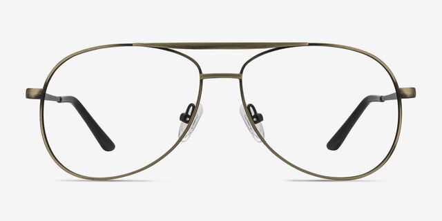 Discover Bronze MétalMontures de lunettes de vue d'EyeBuyDirect, Vue de Face