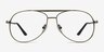 Discover Bronze MétalMontures de lunettes de vue d'EyeBuyDirect, Vue de Face