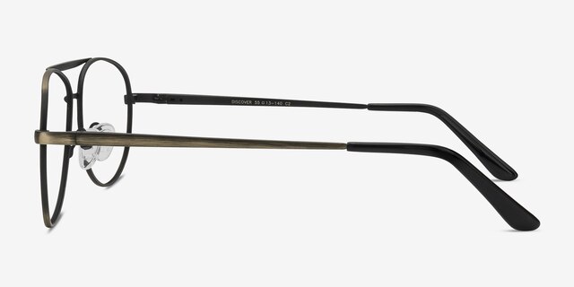 Discover Bronze MétalMontures de lunettes de vue d'EyeBuyDirect, Vue de Côté