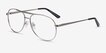 Discover Matte Silver MetalEyeglass Frames from EyeBuyDirect, Angle View