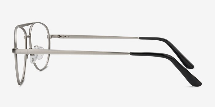 Discover Matte Silver Métal Montures de lunettes de vue d'EyeBuyDirect