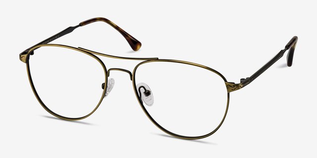 Westbound Bronze MetalEyeglass Frames from EyeBuyDirect, Angle View