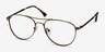 Westbound Bronze MetalEyeglass Frames from EyeBuyDirect, Angle View