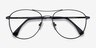 Westbound Dark Navy MetalEyeglass Frames from EyeBuyDirect, Closed View