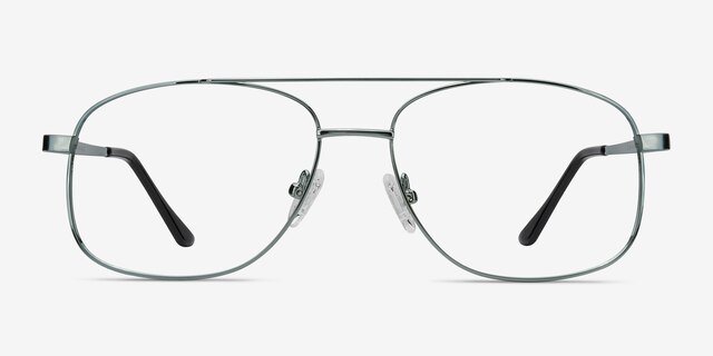 Chronicles Blue MetalEyeglass Frames from EyeBuyDirect, Front View
