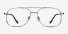 Chronicles Blue MetalEyeglass Frames from EyeBuyDirect, Front View
