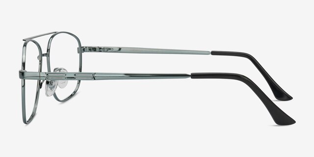 Chronicles Blue MetalEyeglass Frames from EyeBuyDirect, Side View