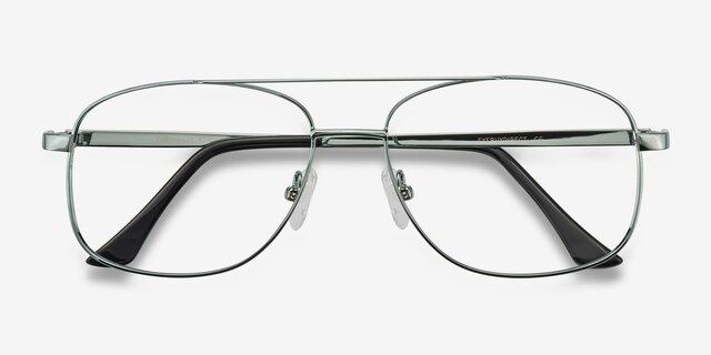 Chronicles Blue MetalEyeglass Frames from EyeBuyDirect, Closed View