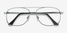 Chronicles Blue MetalEyeglass Frames from EyeBuyDirect, Closed View