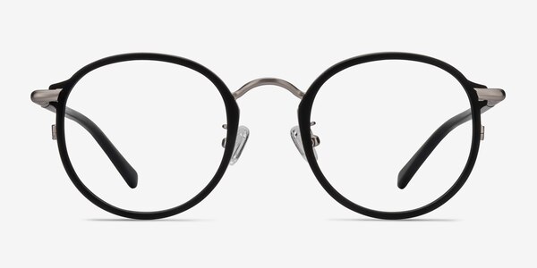 Carnival Matte Black Acetate-metal Montures de lunettes de vue