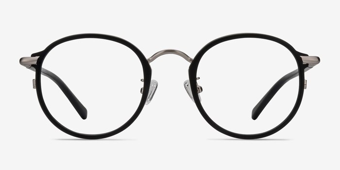 Carnival Matte Black Acetate-metal Eyeglass Frames from EyeBuyDirect