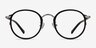 Carnival Matte Black Acetate-metalMontures de lunettes de vue d'EyeBuyDirect, Vue de Face