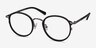 Carnival Matte Black Acetate-metalMontures de lunettes de vue d'EyeBuyDirect, Vue d'Angle