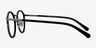 Carnival Matte Black Acetate-metalMontures de lunettes de vue d'EyeBuyDirect, Vue de Côté