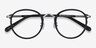Carnival Matte Black Acetate-metalMontures de lunettes de vue d'EyeBuyDirect, Vue Rapprochée