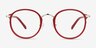 Carnival Matte Red Acetate-metalMontures de lunettes de vue d'EyeBuyDirect, Vue de Face