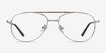 Tasker Silver MetalEyeglass Frames from EyeBuyDirect, Front View