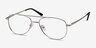 Tasker Argenté MétalMontures de lunettes de vue d'EyeBuyDirect, Vue d'Angle