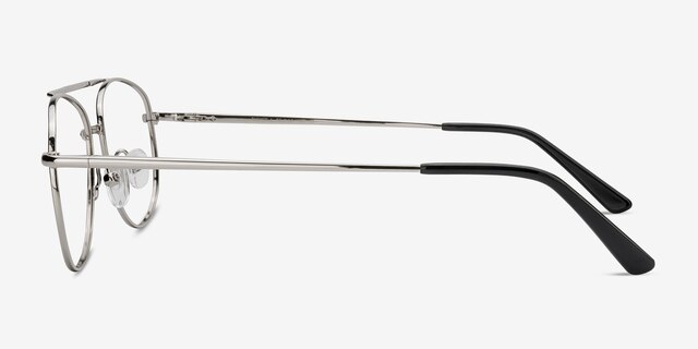 Tasker Argenté MétalMontures de lunettes de vue d'EyeBuyDirect, Vue de Côté