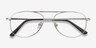 Tasker Argenté MétalMontures de lunettes de vue d'EyeBuyDirect, Vue Rapprochée
