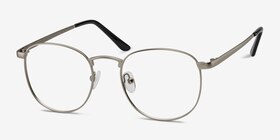 St Michel Argenté Métal Montures de lunettes de vue d'EyeBuyDirect, Vue d'Angle