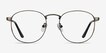 St Michel Gunmetal MetalEyeglass Frames from EyeBuyDirect, Front View