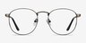 St Michel Gunmetal MetalEyeglass Frames from EyeBuyDirect, Front View
