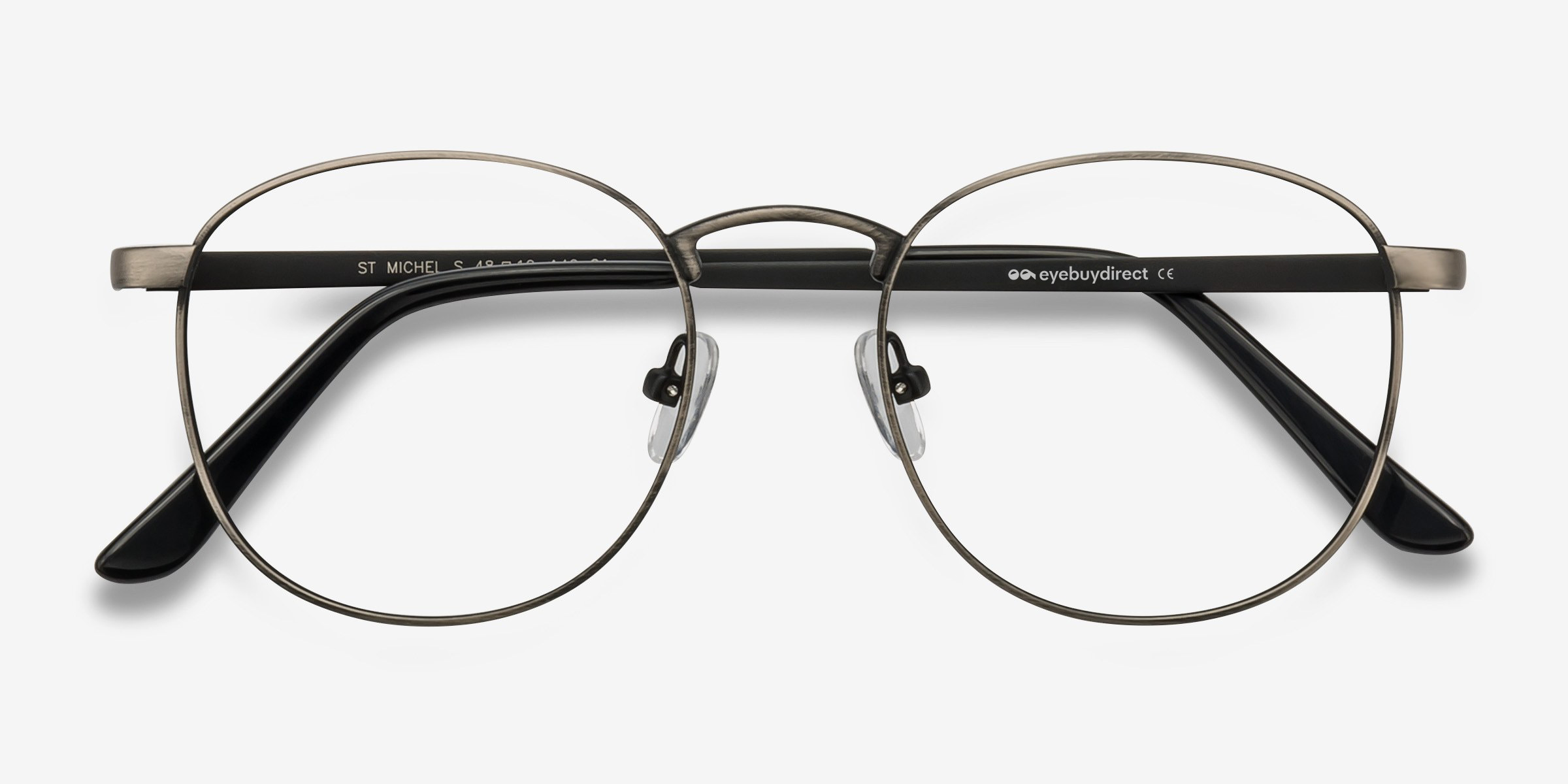 St Michel Round Gunmetal Full Rim Eyeglasses Eyebuydirect
