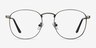 St Michel Gunmetal MetalEyeglass Frames from EyeBuyDirect, Front View