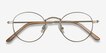 Cupertino Silver MetalEyeglass Frames from EyeBuyDirect, Closed View
