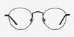 Cupertino Black MetalEyeglass Frames from EyeBuyDirect, Front View