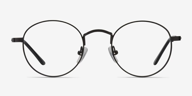 Cupertino Noir MétalMontures de lunettes de vue d'EyeBuyDirect, Vue de Face