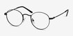 Cupertino Black MetalEyeglass Frames from EyeBuyDirect, Angle View