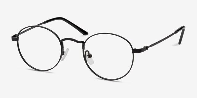 Cupertino Noir MétalMontures de lunettes de vue d'EyeBuyDirect, Vue d'Angle