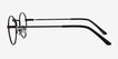 Cupertino Black MetalEyeglass Frames from EyeBuyDirect, Side View